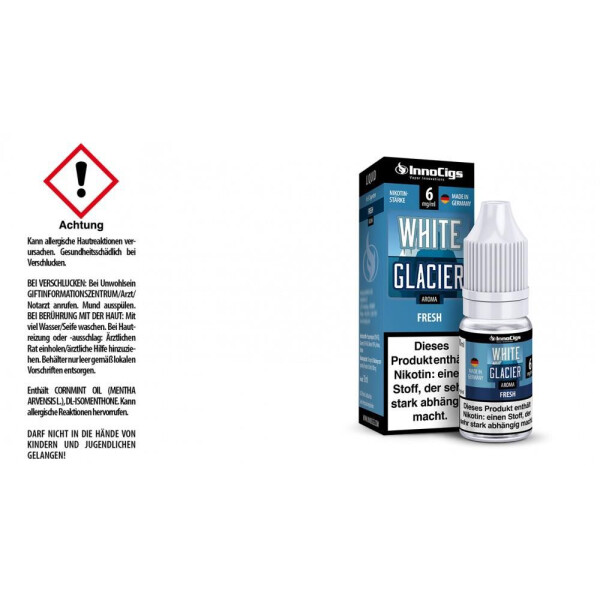 White Glacier Fresh Aroma - Liquid für E-Zigaretten - 6 mg/ml (10er Packung)