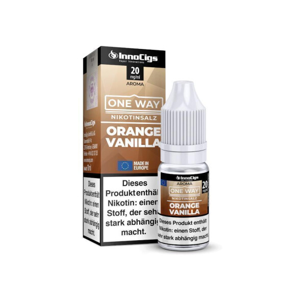 InnoCigs - One Way - Orange Vanilla - Nikotinsalz Liquid - 0 mg/ml (1er Packung)