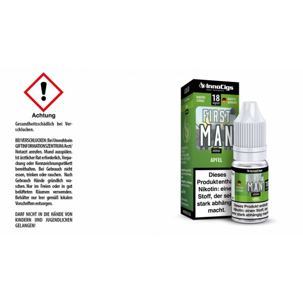 First Man Apfel Aroma - Liquid für E-Zigaretten - 18 mg/ml (10er Packung)