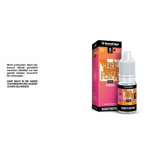 Hairy Fluffy Pfirsich Aroma - Liquid für E-Zigaretten - 0 mg/ml (1er Packung)