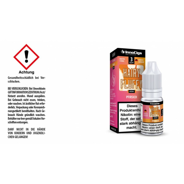 Hairy Fluffy Pfirsich Aroma - Liquid für E-Zigaretten - 3 mg/ml (1er Packung)