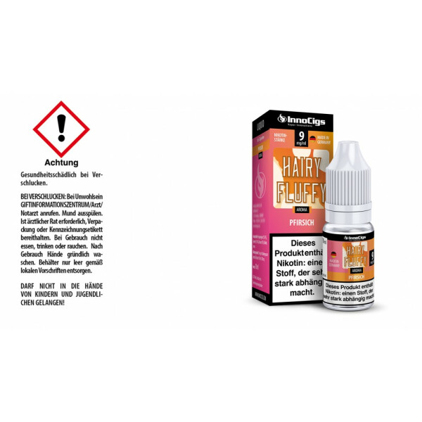 Hairy Fluffy Pfirsich Aroma - Liquid für E-Zigaretten - 9 mg/ml (1er Packung)