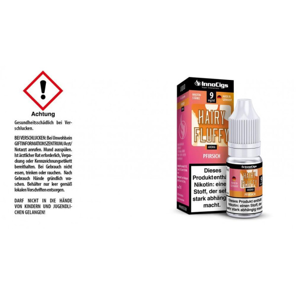 Hairy Fluffy Pfirsich Aroma - Liquid für E-Zigaretten - 9 mg/ml (10er Packung)