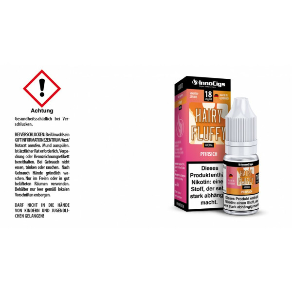 Hairy Fluffy Pfirsich Aroma - Liquid für E-Zigaretten - 18 mg/ml (10er Packung)