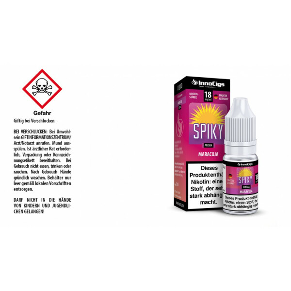 Spiky Maracuja Aroma - Liquid für E-Zigaretten - 18 mg/ml (10er Packung)