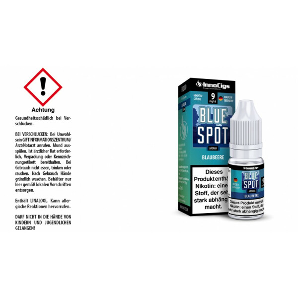Blue Spot Blaubeeren Aroma - Liquid für E-Zigaretten - 9 mg/ml (1er Packung)