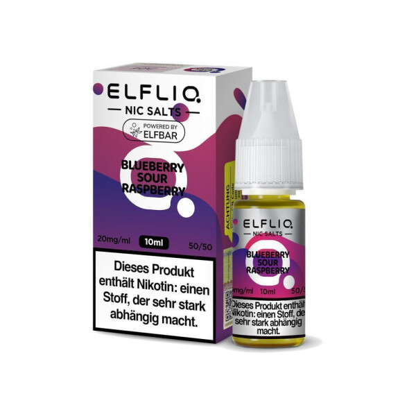 ELFLIQ - Blueberry Sour Raspberry - Nikotinsalz Liquid - 10 mg/ml (1er Packung)