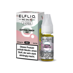 ELFLIQ - Cotton Candy Ice - Nikotinsalz Liquid - 10 mg/ml...