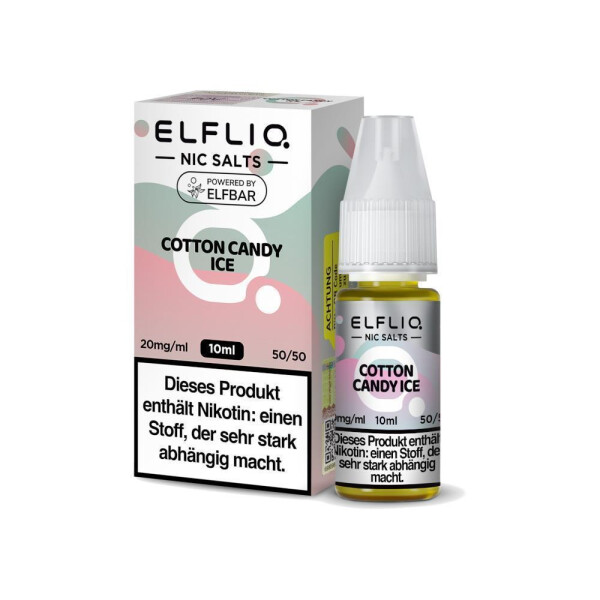ELFLIQ - Cotton Candy Ice - Nikotinsalz Liquid - 20 mg/ml (1er Packung)