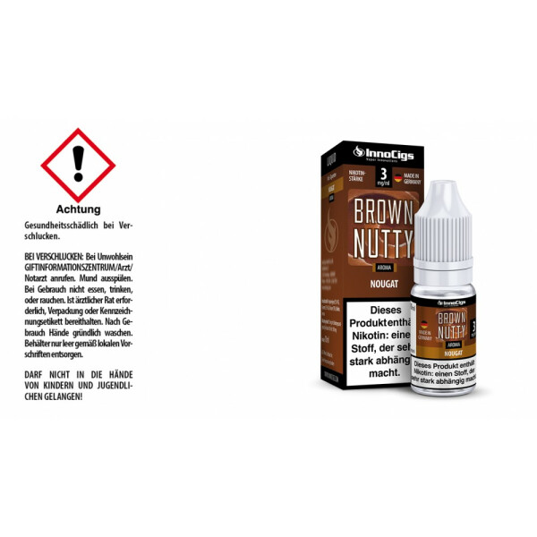 Brown Nutty Nougat Aroma - Liquid für E-Zigaretten - 3 mg/ml (1er Packung)