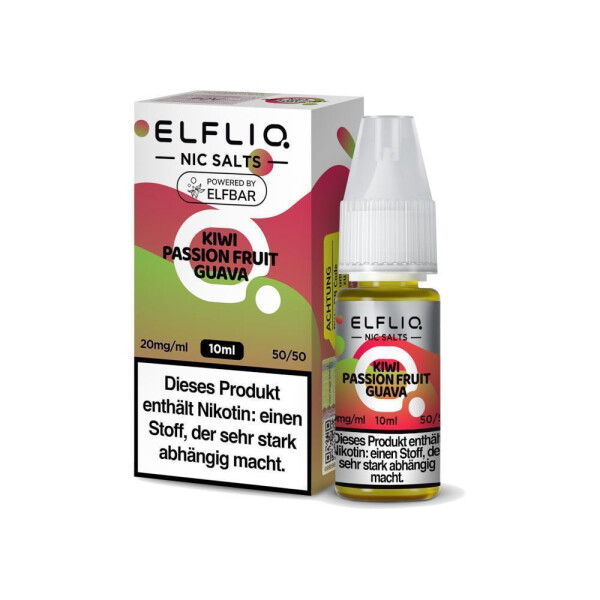ELFLIQ - Kiwi Passion Fruit Guava - Nikotinsalz Liquid - 10 mg/ml (1er Packung)