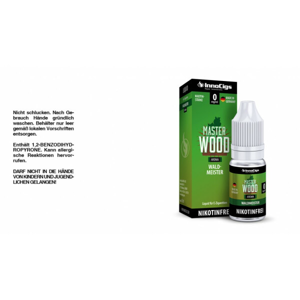 Master Wood Waldmeister Aroma - Liquid für E-Zigaretten - 0 mg/ml (1er Packung)