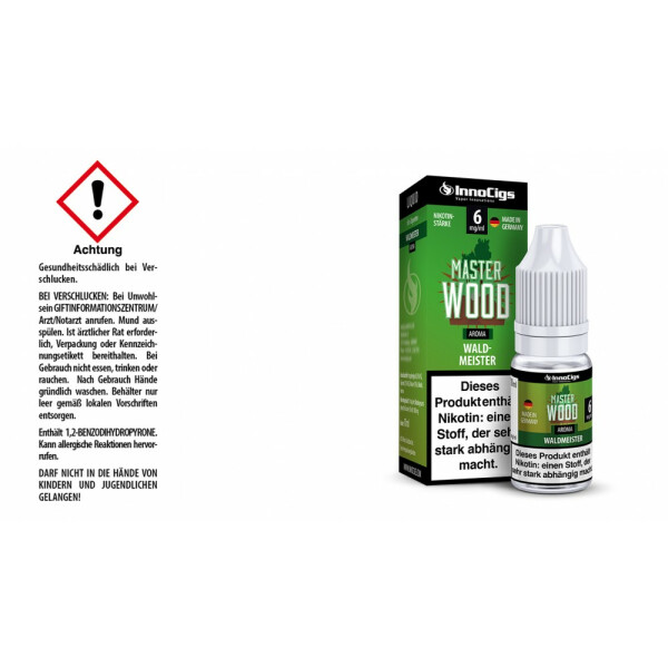 Master Wood Waldmeister Aroma - Liquid für E-Zigaretten - 6 mg/ml (1er Packung)