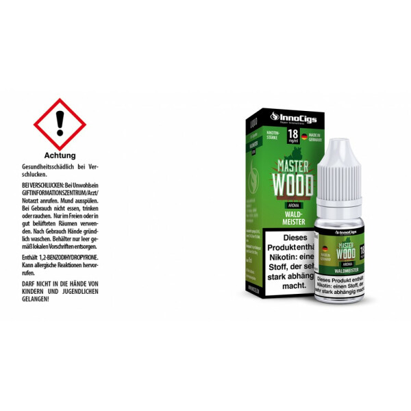 Master Wood Waldmeister Aroma - Liquid für E-Zigaretten - 18 mg/ml (1er Packung)