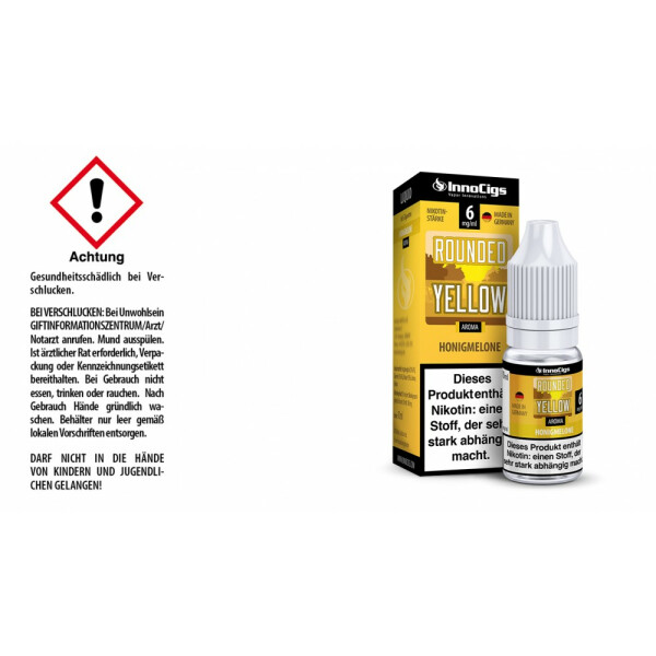 Rounded Yellow Honigmelonen Aroma - Liquid für E-Zigaretten - 6 mg/ml (1er Packung)