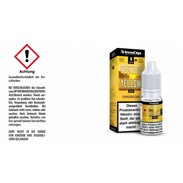 Rounded Yellow Honigmelonen Aroma - Liquid für E-Zigaretten - 9 mg/ml (1er Packung)