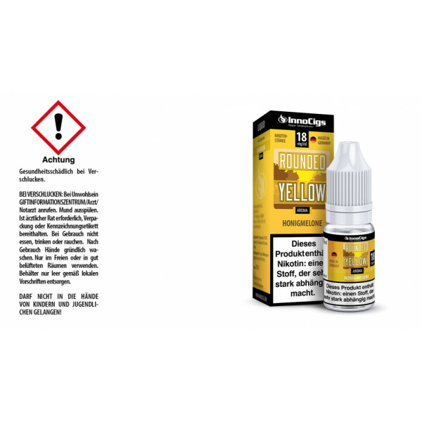 Rounded Yellow Honigmelonen Aroma - Liquid für E-Zigaretten - 18 mg/ml (10er Packung)