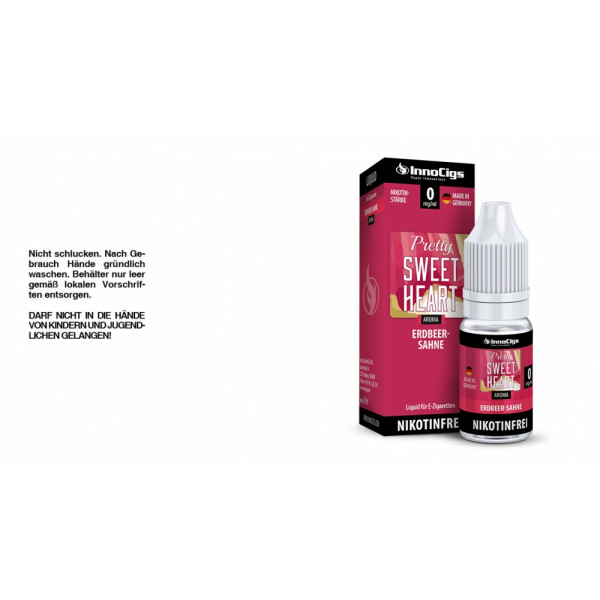 Pretty Sweetheart Sahne-Erdbeer Aroma - Liquid für E-Zigaretten - 0 mg/ml (1er Packung)