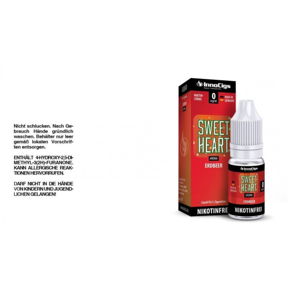 Sweetheart Erdbeer Aroma - Liquid für E-Zigaretten - 0 mg/ml (1er Packung)