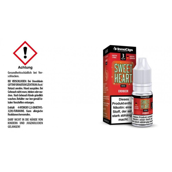 Sweetheart Erdbeer Aroma - Liquid für E-Zigaretten - 3 mg/ml (1er Packung)