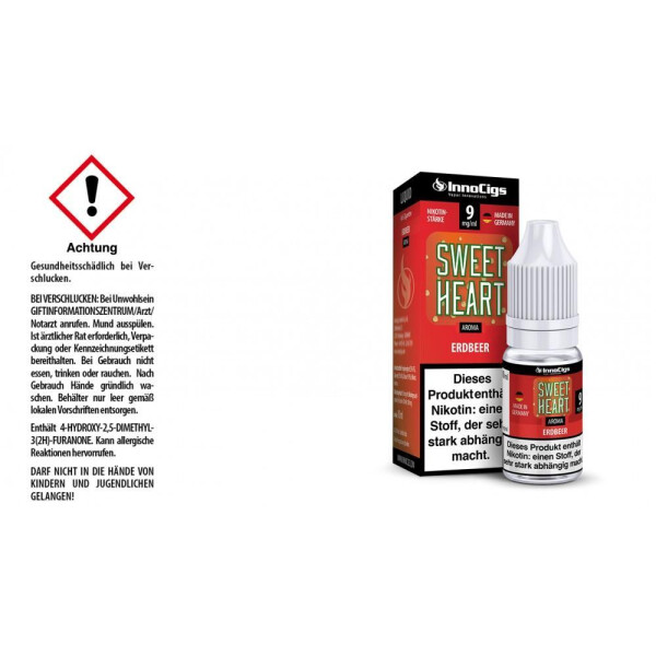 Sweetheart Erdbeer Aroma - Liquid für E-Zigaretten - 9 mg/ml (10er Packung)