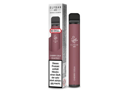 Elfbar 600 Einweg E-Zigarette - Cherry Cola - 20 mg/ml...