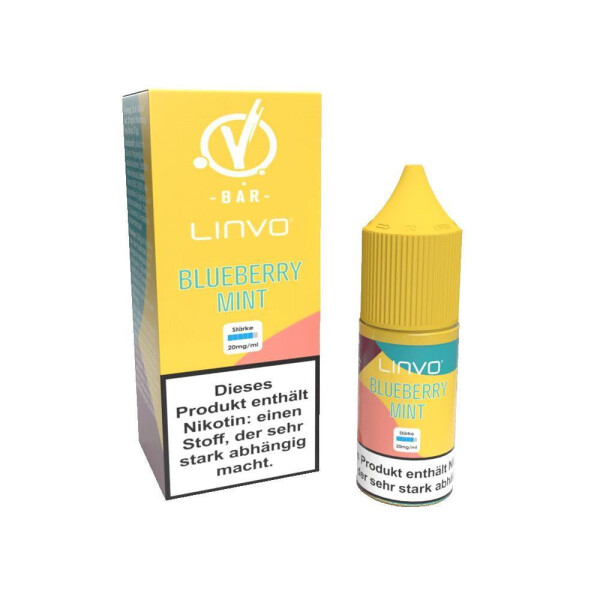 Linvo - Blueberry Mint - Nikotinsalz Liquid - 20 mg/ml (10er Packung)