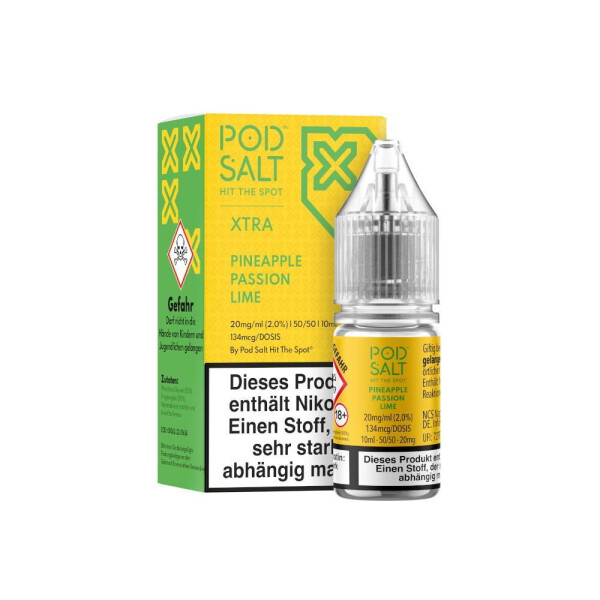Pod Salt X - Pineapple Passion Lime - Nikotinsalz Liquid - 20 mg/ml (1er Packung)