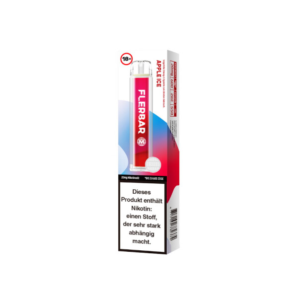 Flerbar M Einweg E-Zigarette - Apple Ice - 20 mg/ml (1er Packung)
