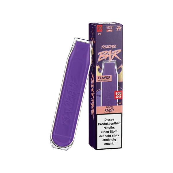 Revoltage Bar Einweg E-Zigarette - Purple Peach - 20 mg/ml (1er Packung)