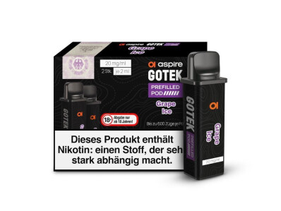 Aspire GoTek Pod (2 Stück) - Grape Ice - 20 mg/ml...