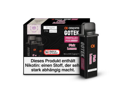 Aspire GoTek Pod (2 Stück) - Pink Lemon - 20 mg/ml...