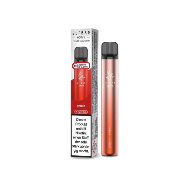 Elfbar 600 V2 Einweg E-Zigarette - Cherry - 20 mg/ml (1er Packung)