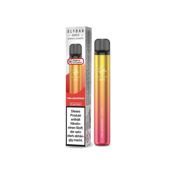 Elfbar 600 V2 Einweg E-Zigarette - Pink Grapefruit - 20 mg/ml (1er Packung)