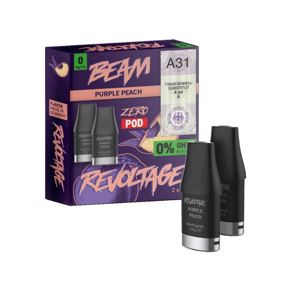 Revoltage - Beam Pod (2 Stück pro Packung) - Purple Peach - 0 mg/ml (1er Packung)