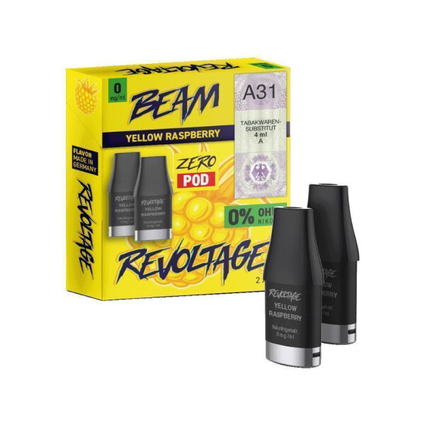 Revoltage - Beam Pod (2 Stück pro Packung) - Yellow Raspberry - 0 mg/ml (1er Packung)