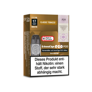 InnoCigs Eco Pod - Classic Tobacco - 17mg/ml (2...