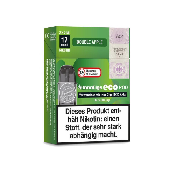 InnoCigs Eco Pod - Double Apple - 17mg/ml (2 Stück pro Packung) (1er Packung)