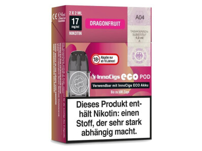 InnoCigs Eco Pod - Dragonfruit - 17mg/ml (2 Stück...