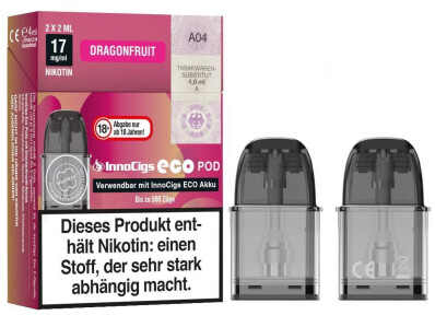 InnoCigs Eco Pod - Dragonfruit - 17mg/ml (2 Stück...