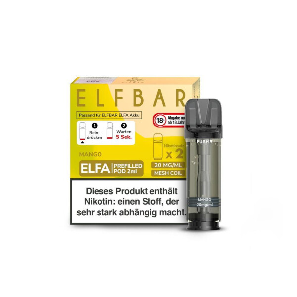 Elfbar Elfa Pod - Mango - 20 mg/ml (2 Stück)