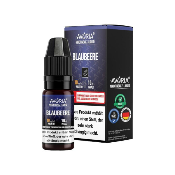 Avoria - Blaubeere - Nikotinsalz Liquid - 10 mg/ml (1er Packung)