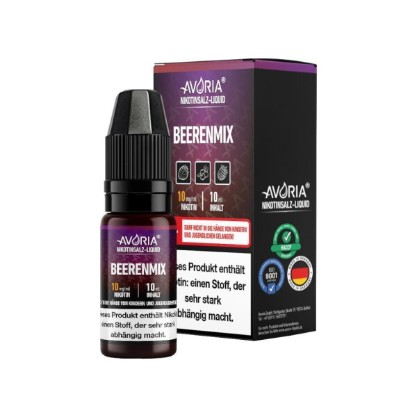 Avoria - Beerenmix - Nikotinsalz Liquid - 10 mg/ml (1er Packung)