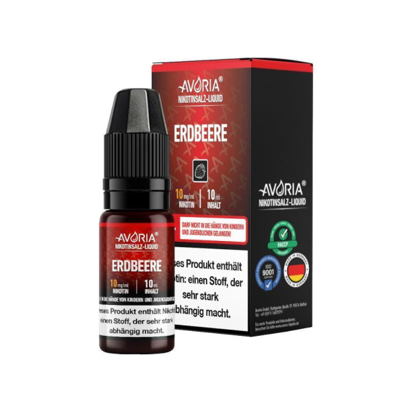 Avoria - Erdbeere - Nikotinsalz Liquid - 10 mg/ml (1er Packung)