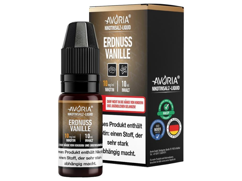 Avoria - Erdnuss-Vanille - Nikotinsalz Liquid