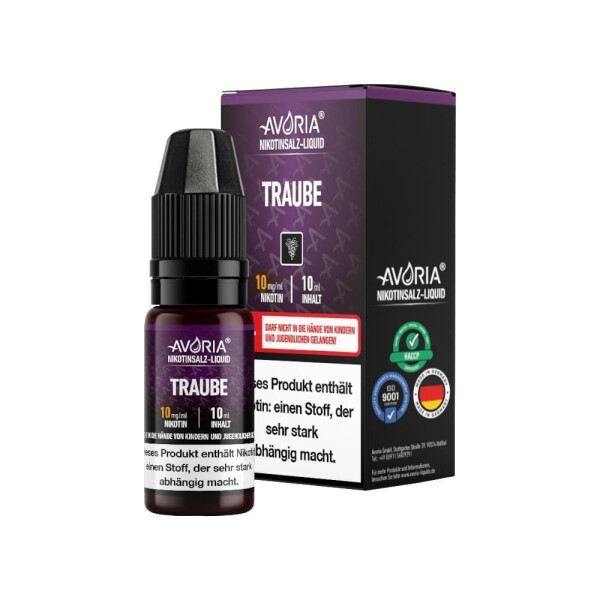 Avoria - Traube - Nikotinsalz Liquid - 10 mg/ml (1er Packung)