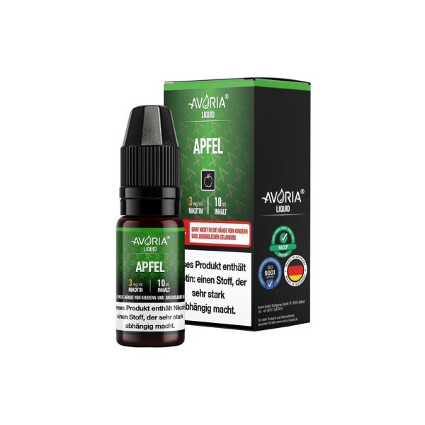 Avoria - Apfel - E-Zigaretten Liquid - 1er Packung (12 mg/ml)