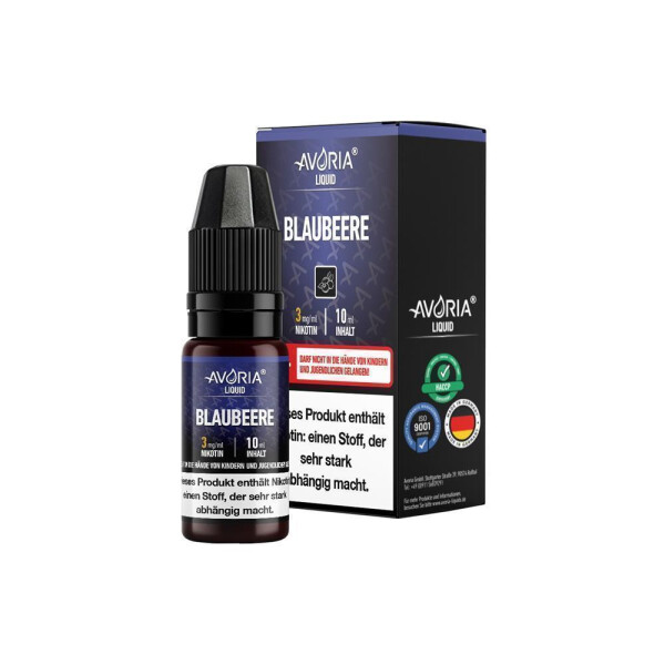 Avoria - Blaubeere - E-Zigaretten Liquid - 1er Packung (12 mg/ml)