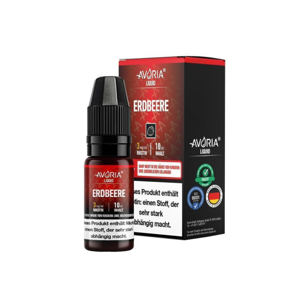 Avoria - Erdbeere - E-Zigaretten Liquid - 1er Packung (3 mg/ml)