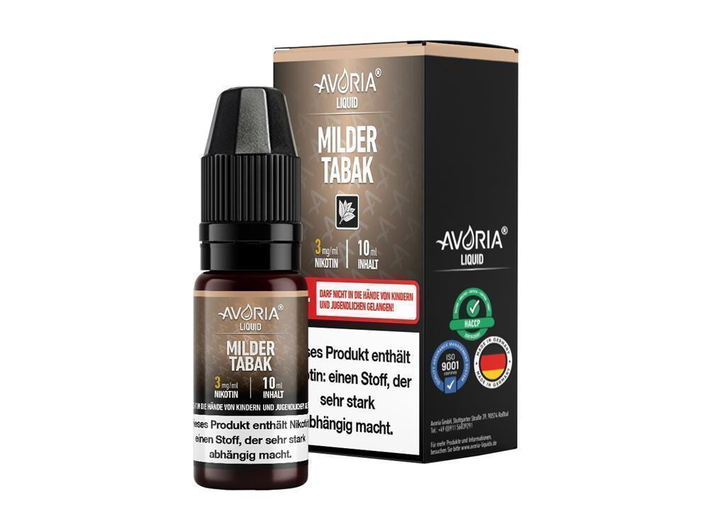 Avoria - Milder Tabak - E-Zigaretten Liquid